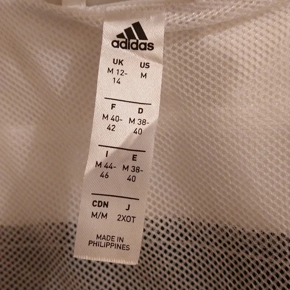 Adidas black and white windbreaker Sz M - Picture 7 of 9